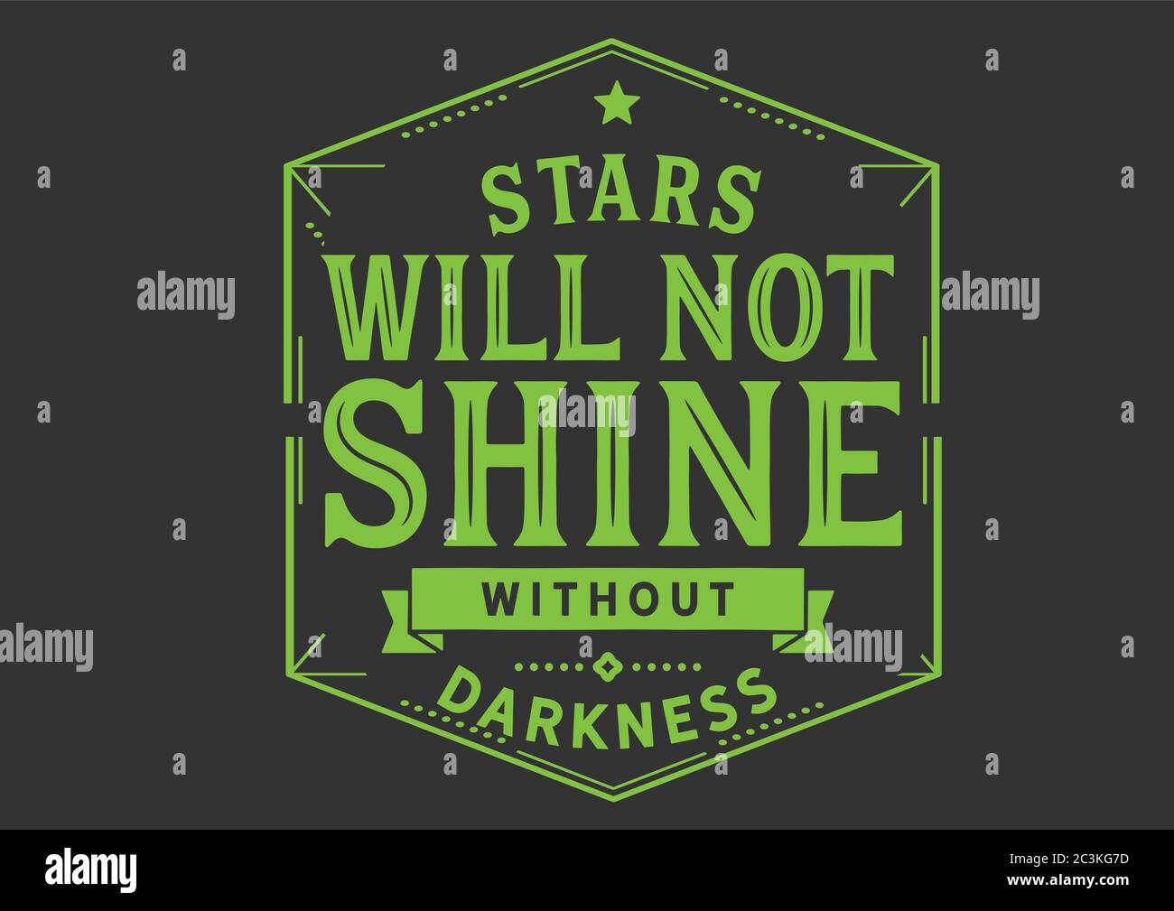 Les étoiles ne brilleront pas sans l'obscurité Illustration de Vecteur