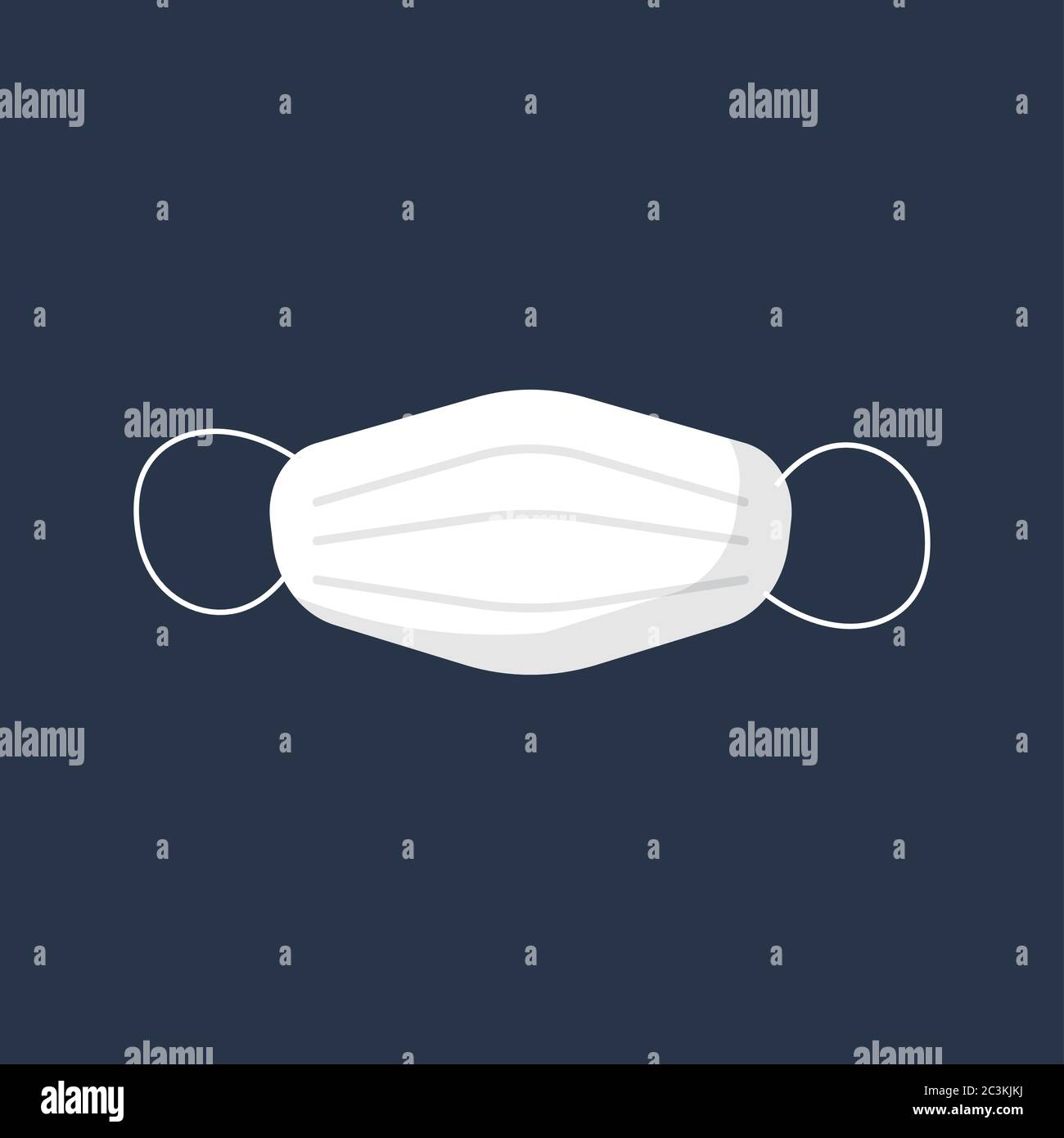 Masque médical ou chirurgical blanc, bleu, vert. Protection contre les virus. Masque respiratoire. Concept de soins de santé. Illustration vectorielle Illustration de Vecteur