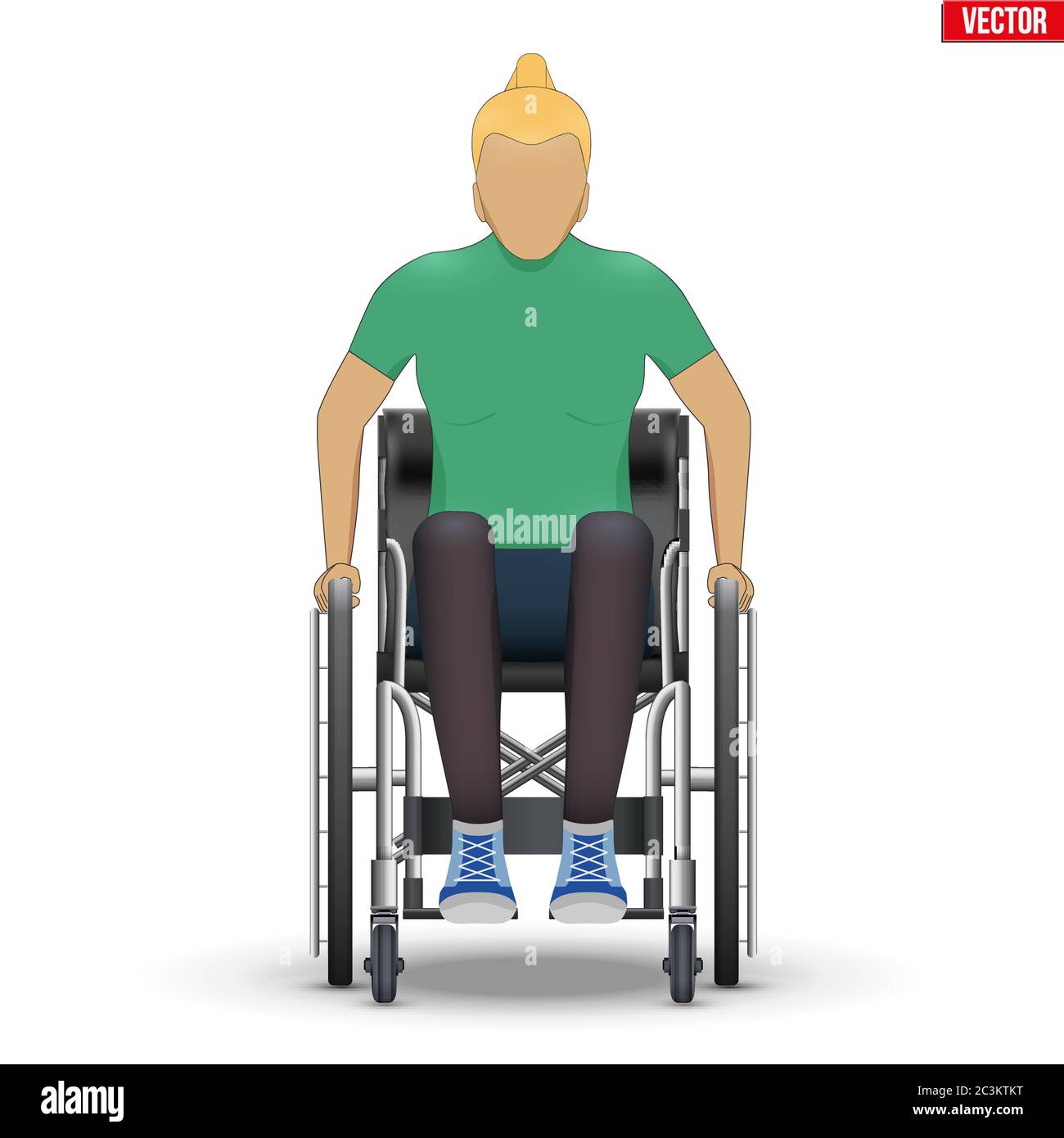 Mobilité woman in wheelchair Illustration de Vecteur