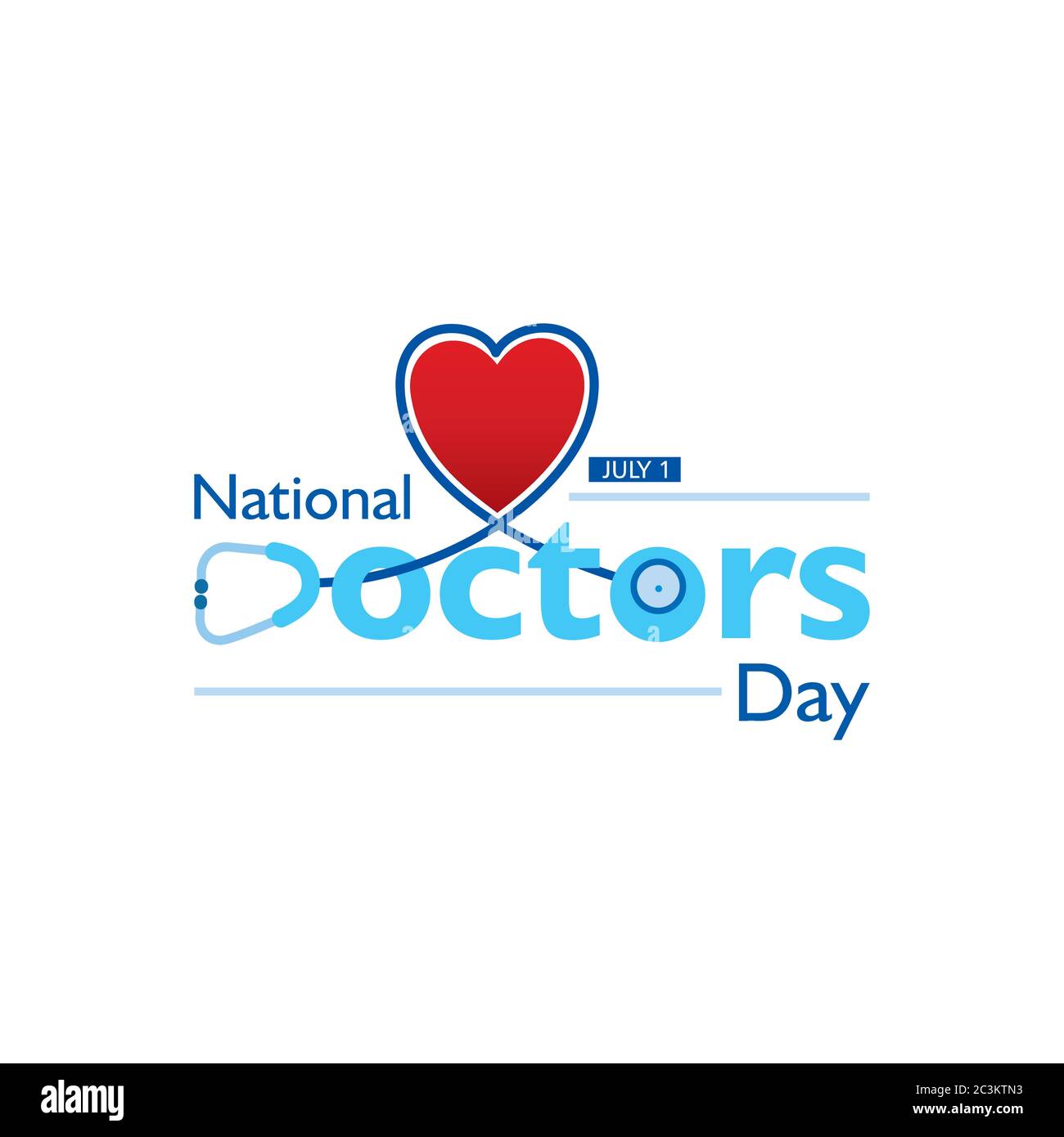 illustration vectorielle du concept de la journée nationale des médecins ou du design de la bannière Illustration de Vecteur