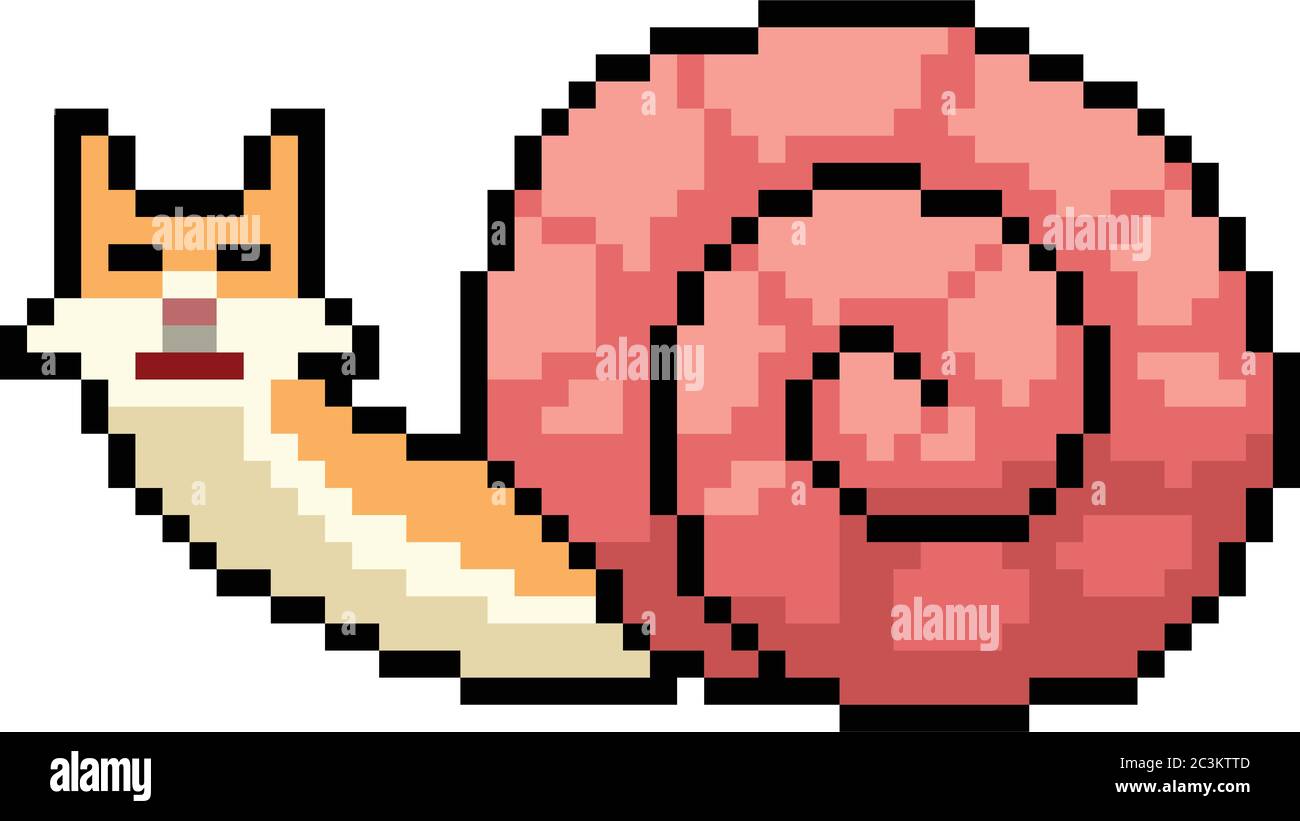 Dessin Anime Isole De Chat D Art De Pixel Vectoriel Image Vectorielle Stock Alamy