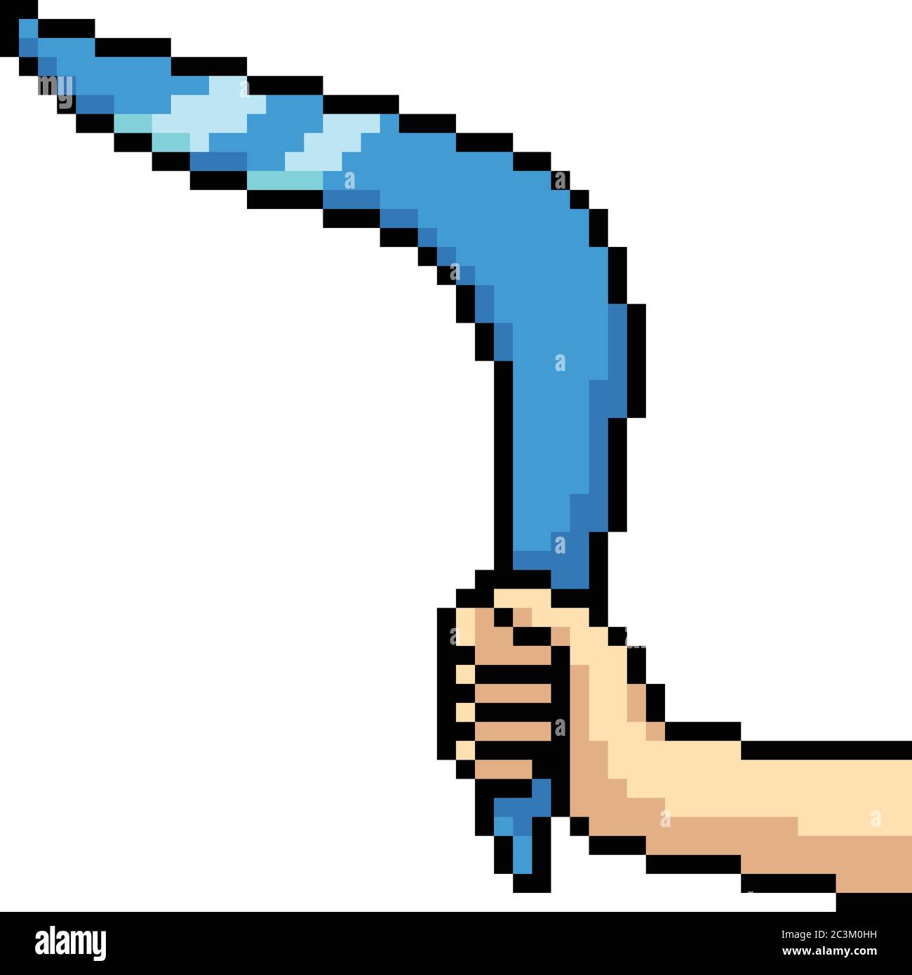 dessin animé isolé de vecteur pixel art boomerang Illustration de Vecteur