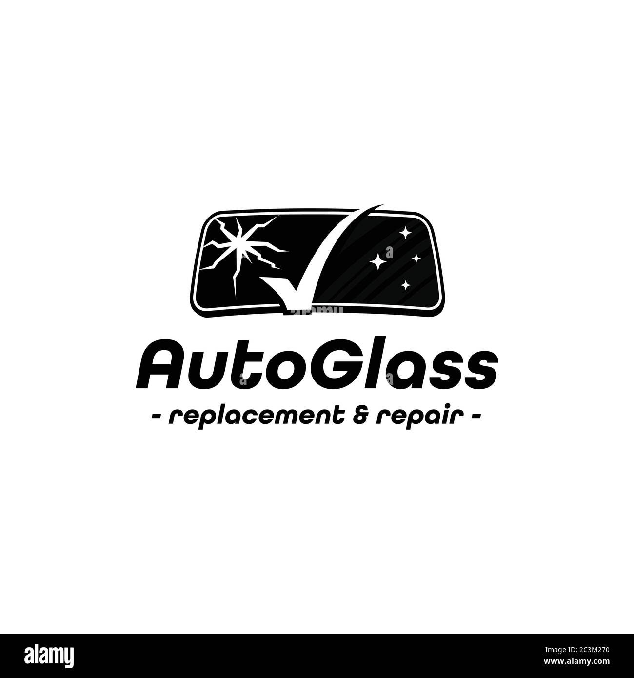 Logo Auto Glass Company. Vecteur et illustration. Illustration de Vecteur
