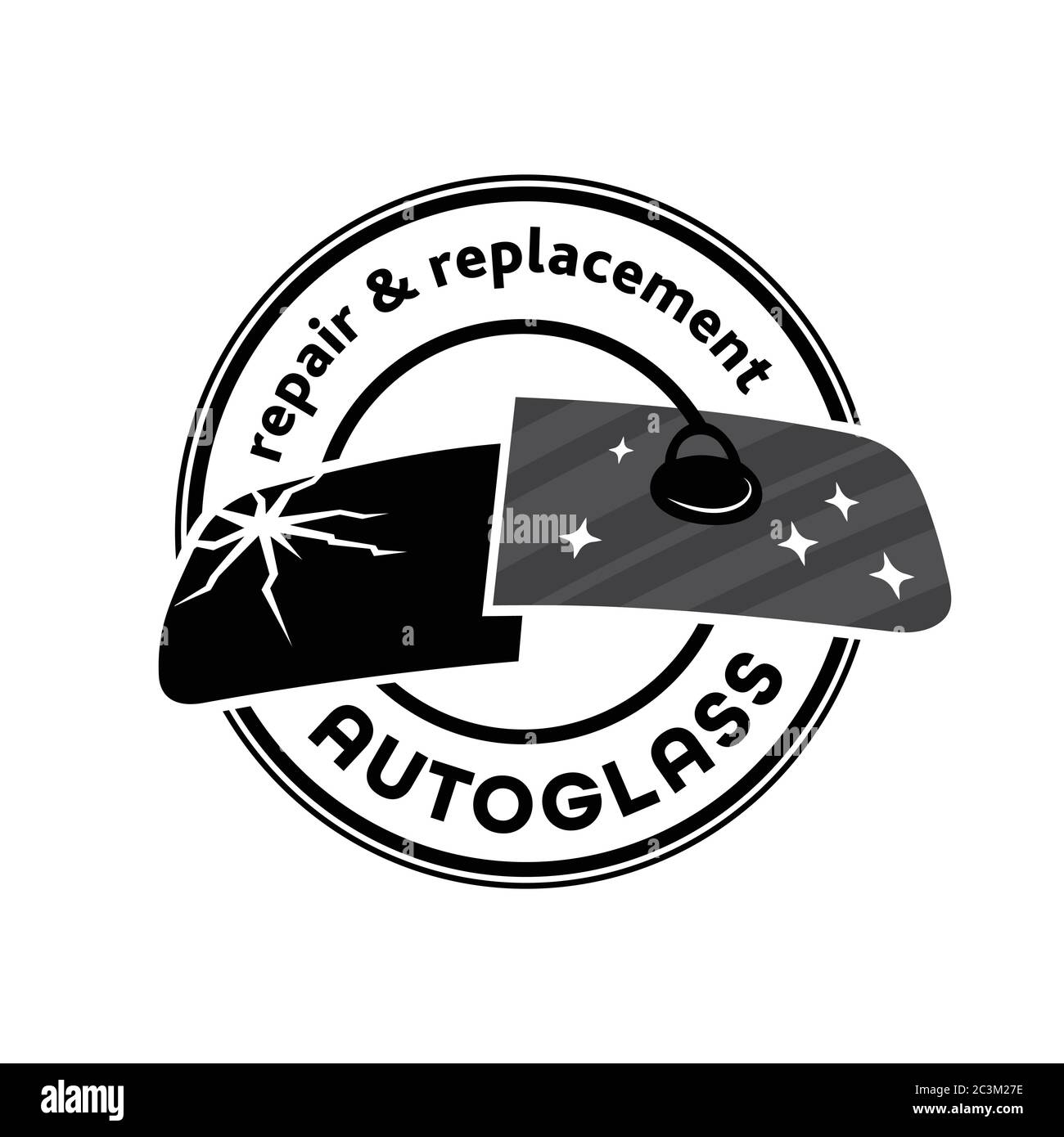 Logo Auto Glass Company. Vecteur et illustration. Illustration de Vecteur