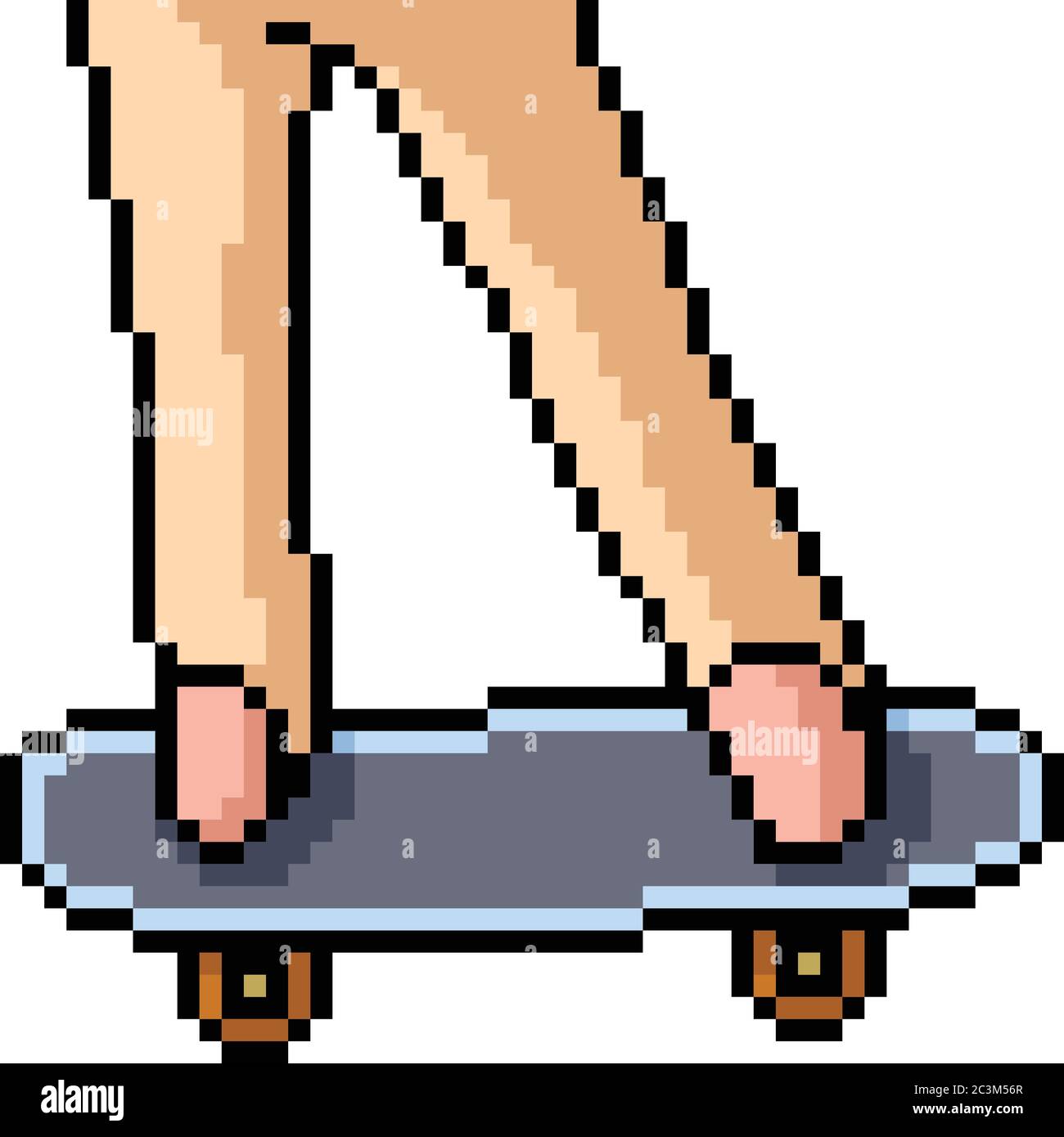 dessin animé isolé de vector pixel art skateboard toy Image Vectorielle  Stock - Alamy