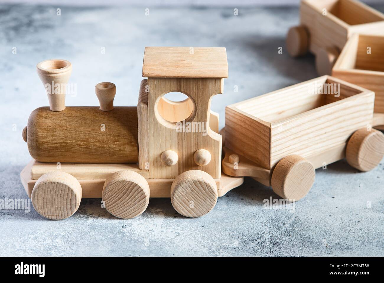 Vintage Espagne Goula Espagne train en bois coloré des années