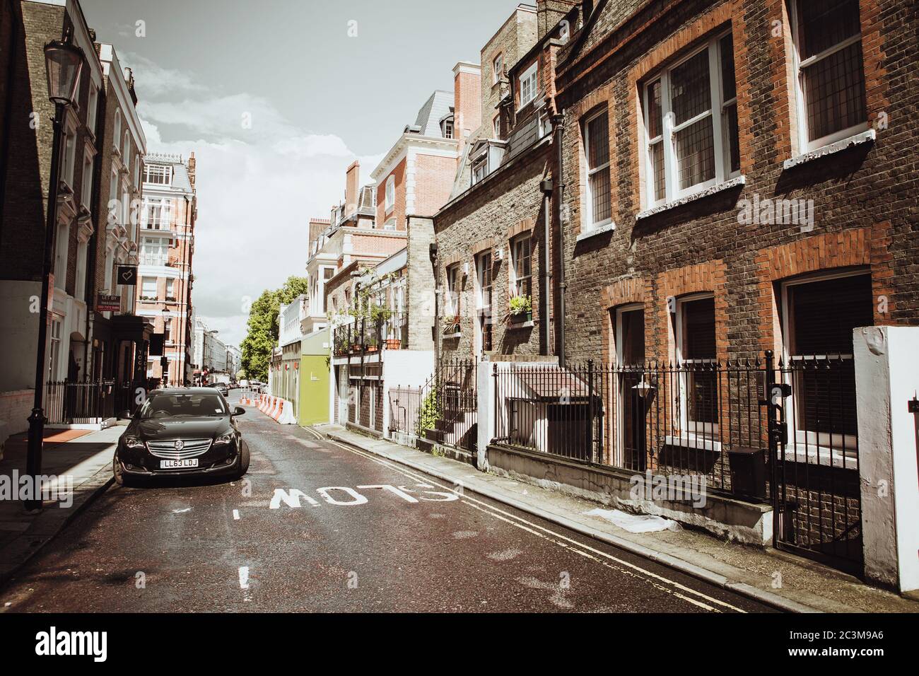 Londres, Royaume-Uni - 18 août 2017 : quartier résidentiel de Londres. Été à Londres Banque D'Images