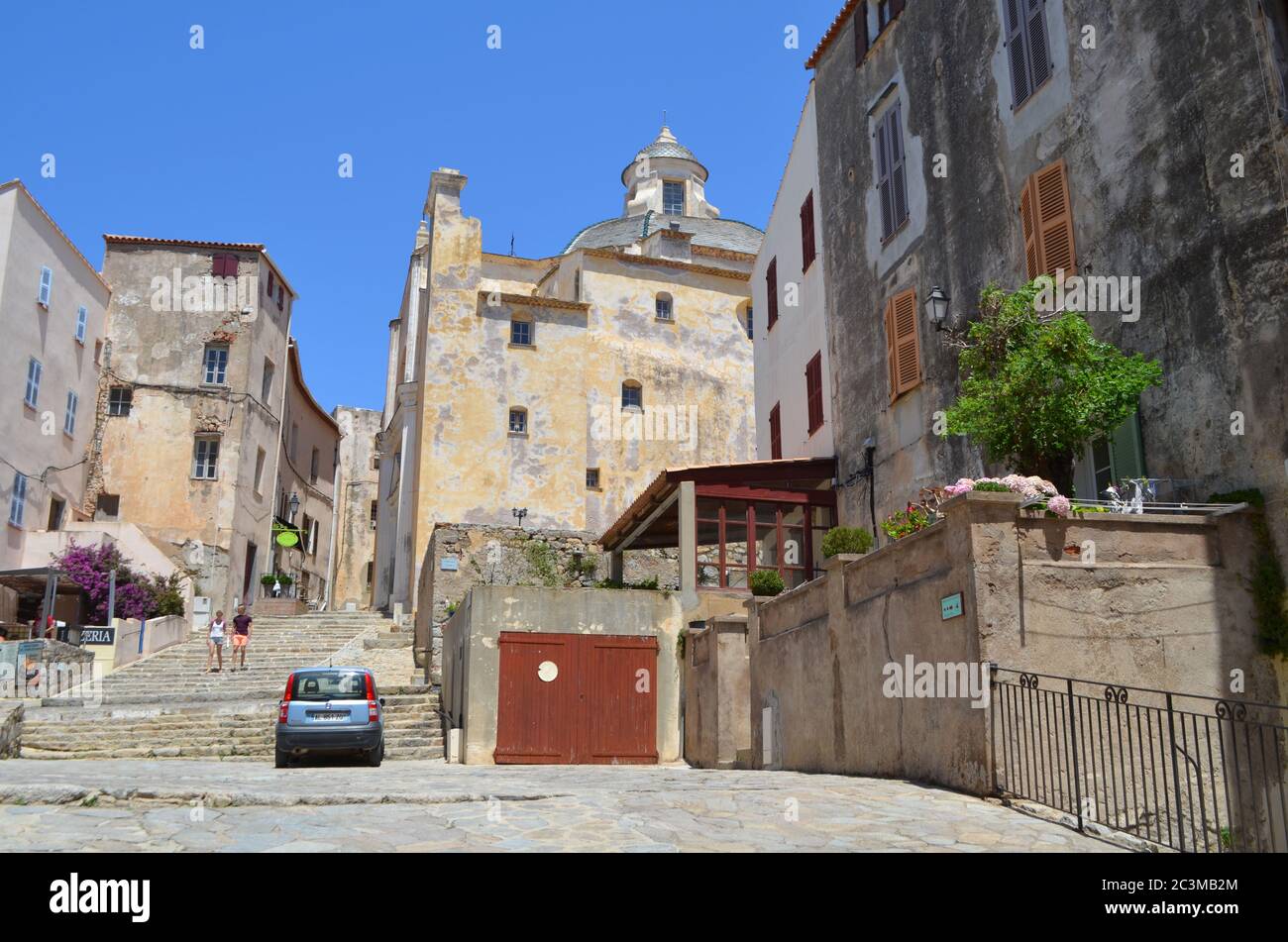 Intérieur de la Citadelle, Calvi, Corse Banque D'Images