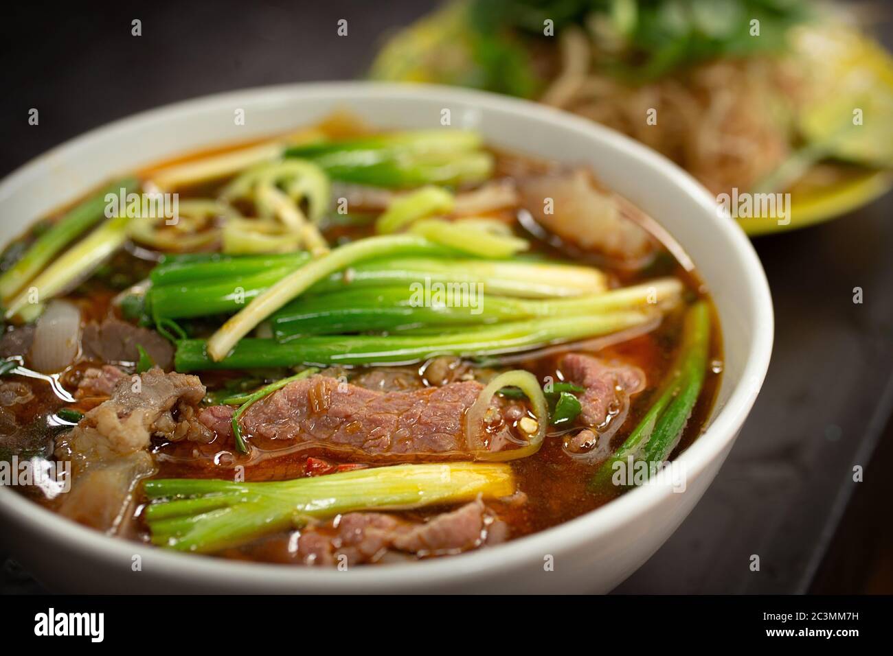 Soupe vietnamienne de bœuf Pho Bo Banque D'Images