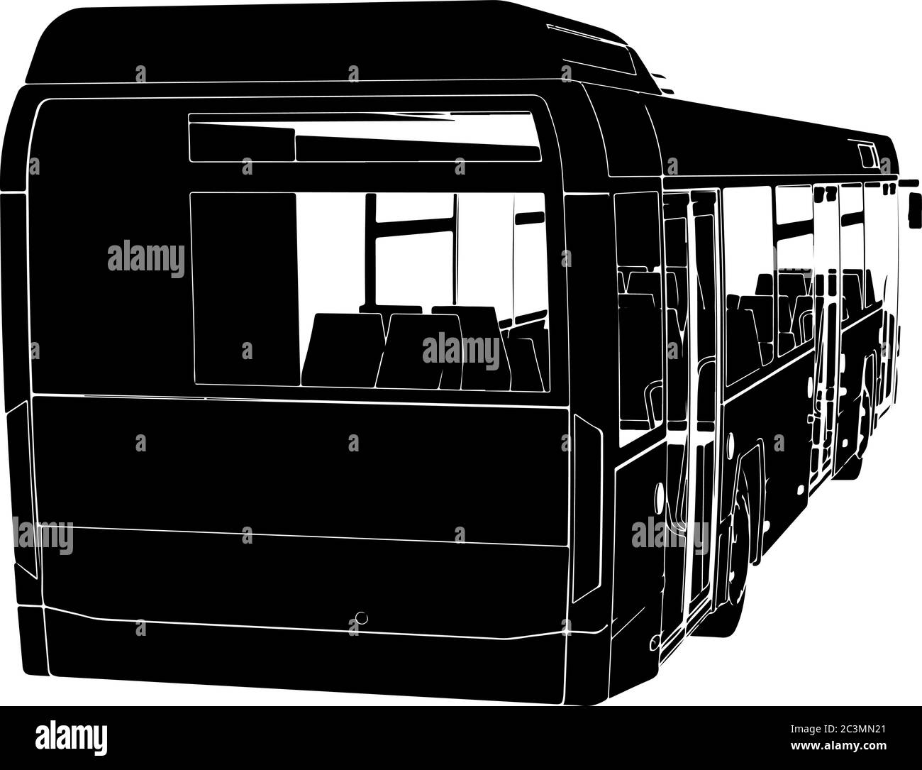 vecteur de silhouette de bus Illustration de Vecteur