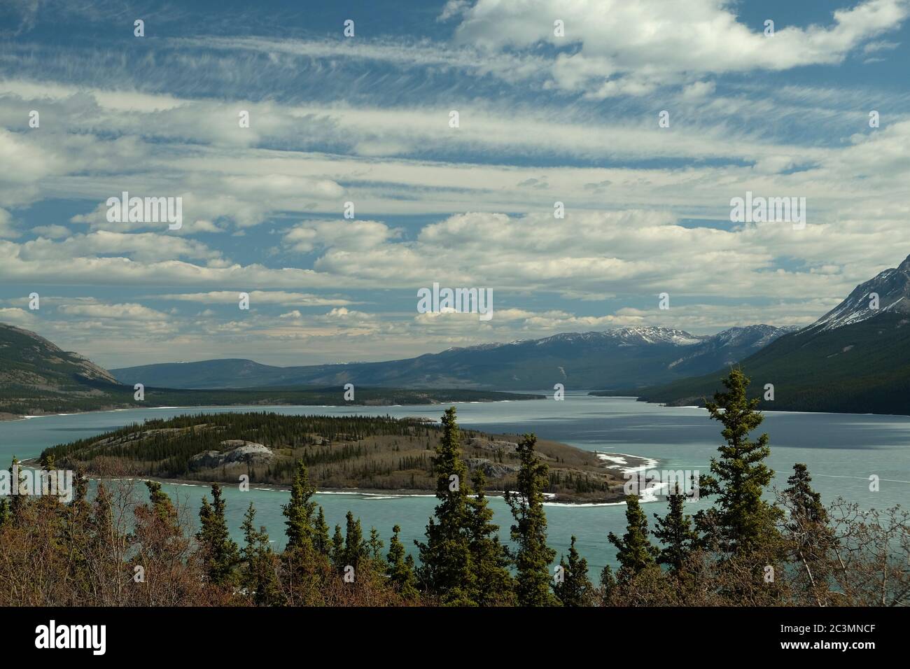 Lacs dans le terrytory du Yukon près de Carcross Banque D'Images