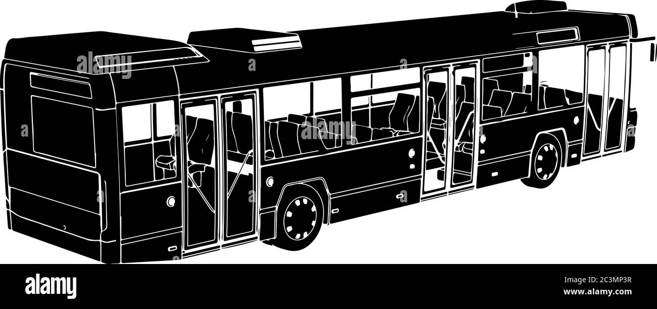 vecteur de silhouette de bus Illustration de Vecteur