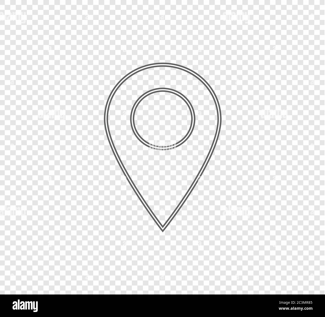 Icône du pointeur de carte. Illustration vectorielle sur un arrière-plan isolé Illustration de Vecteur