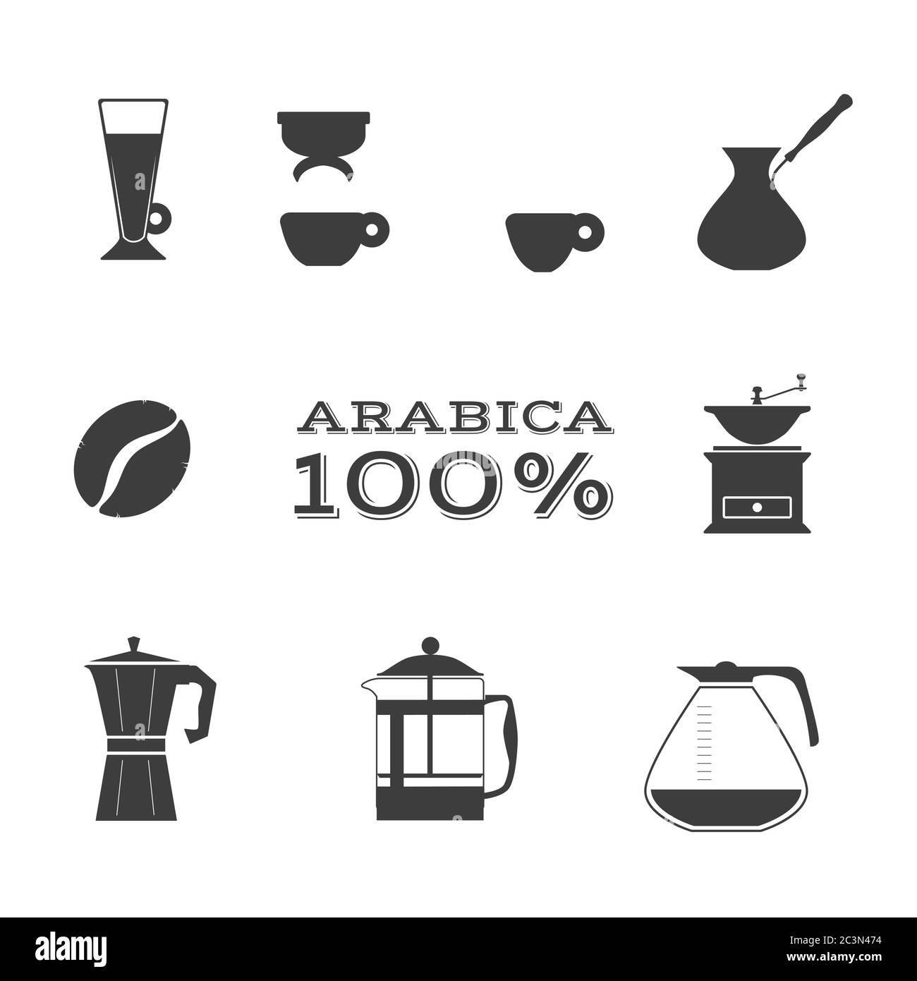 Ensemble plat simple Coffee Icon. Symboles tasse à café café café Latte Vector. Illustration graphique noire isolée. Illustration de Vecteur Ensemble plat simple Coffee Icon. Symboles tasse à café café café Latte Vector. Illustration graphique noire isolée. Illustration de Vecteur