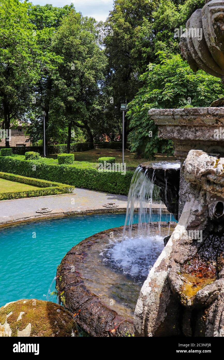 3 juin 2018 - Bagnaia, Latium, Italie - Villa Lante est un jardin maniériste de surprise près de Viterbo, en Italie centrale, attribué à Jacopo Barozzi da Vign Banque D'Images