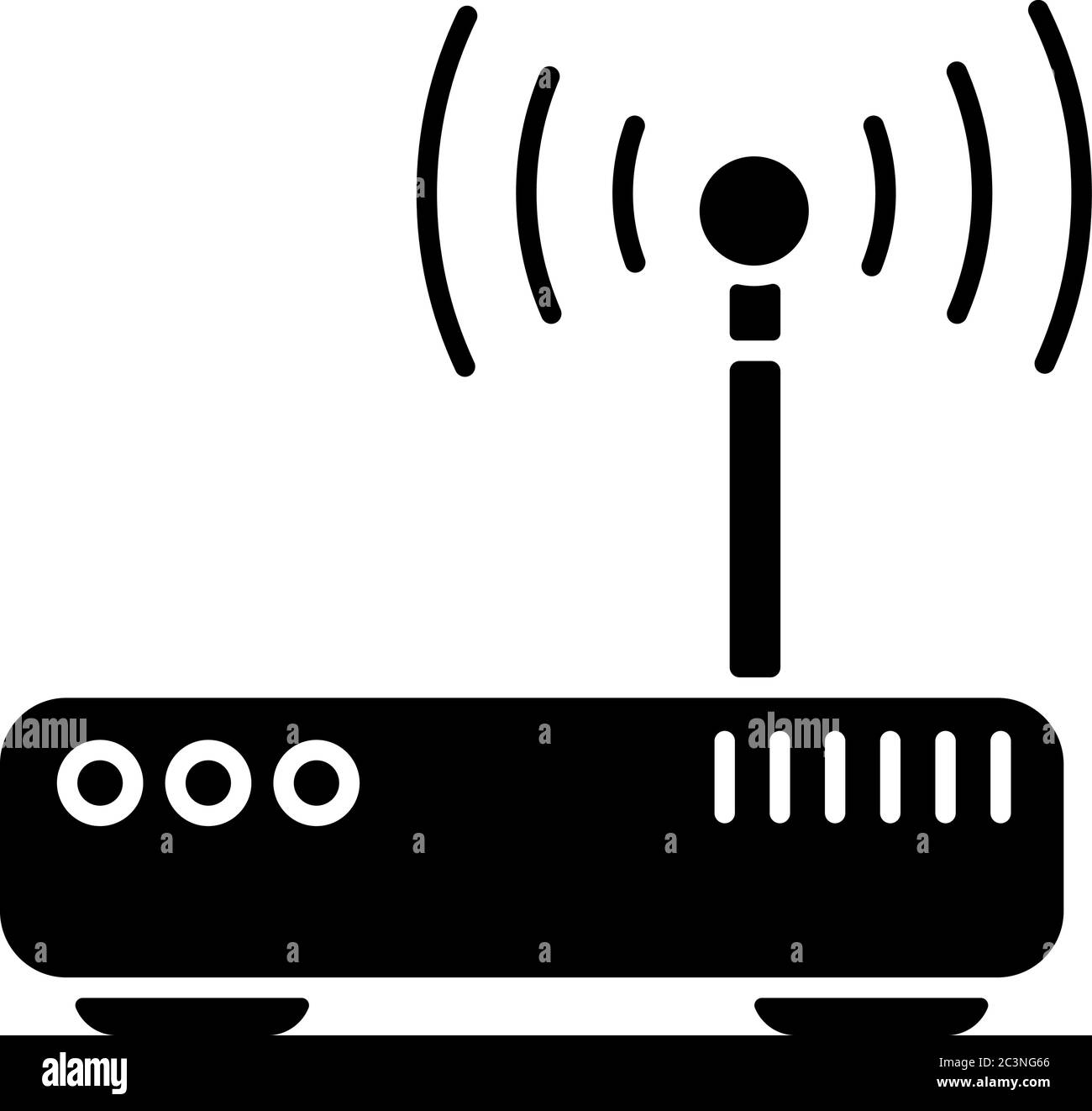 Icône de glyphe noir de passerelle Illustration de Vecteur
