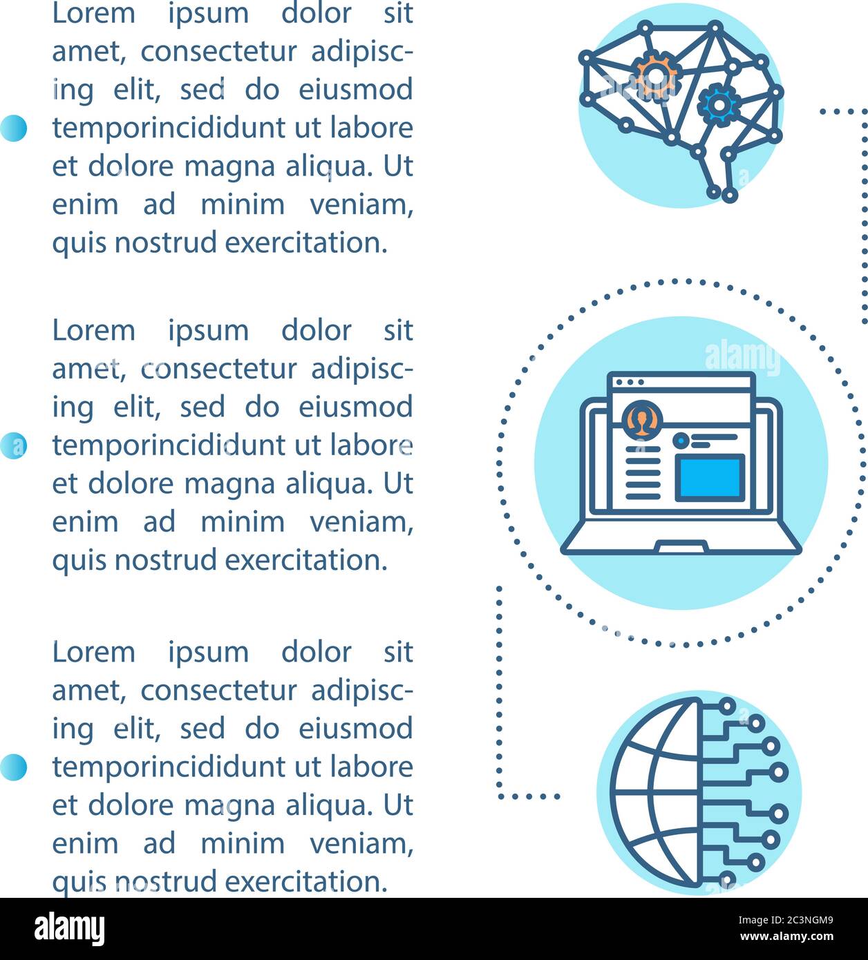 Icône de concept de fonctionnement numérique avec texte Illustration de Vecteur