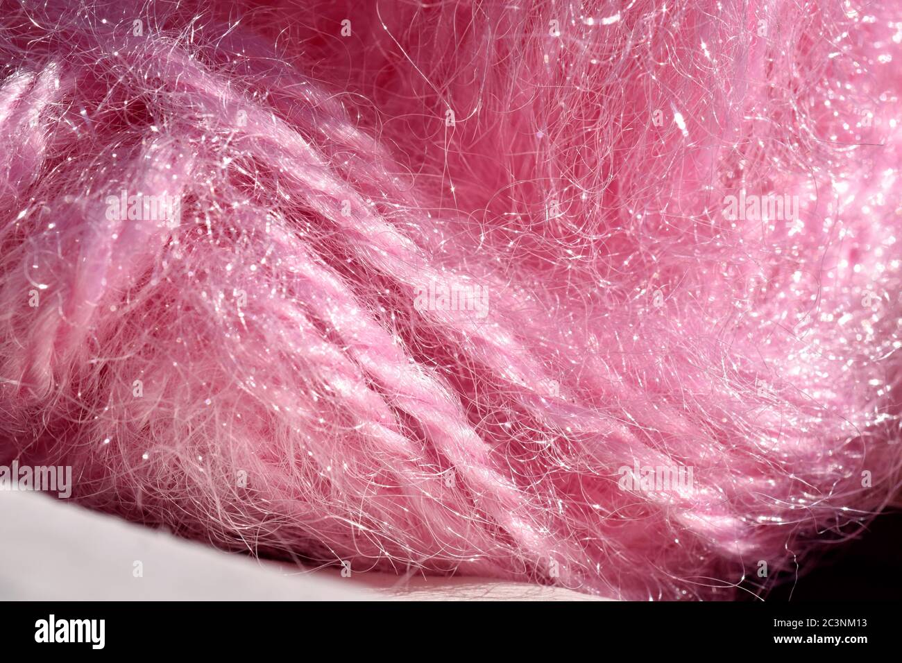 boule de laine rose Banque D'Images