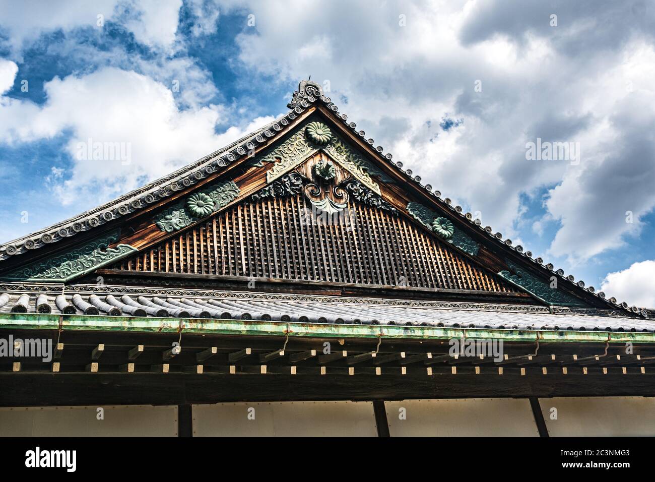 Kyoto, Japon, Asie - 3 septembre 2019 : détail du château de Nijo Banque D'Images