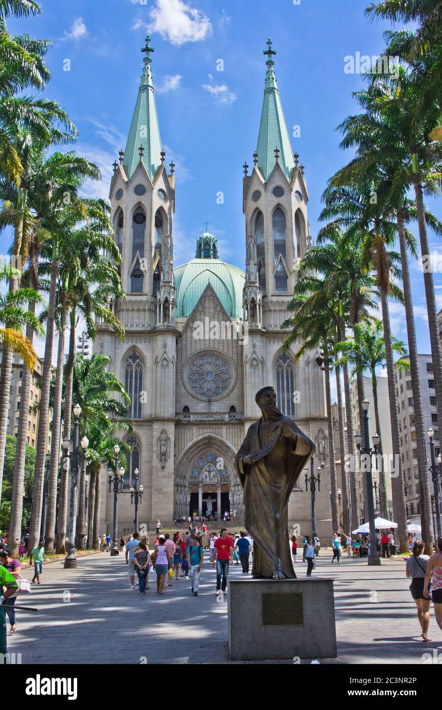 Sao Paulo, Cathédrale, Brésil Banque D'Images