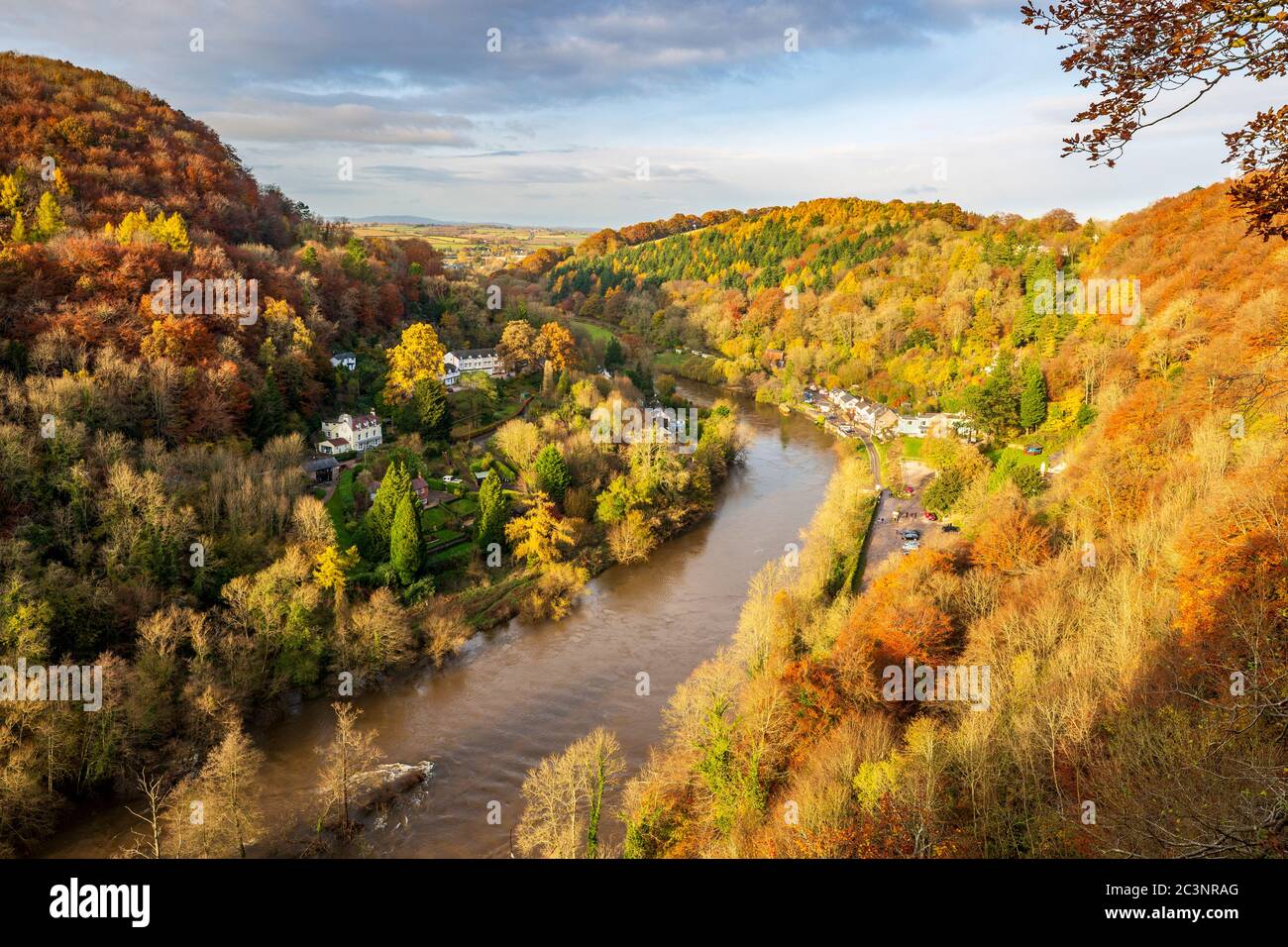 Fin d'après-midi à Symonds Yat (Ouest) en automne, en Angleterre Banque D'Images