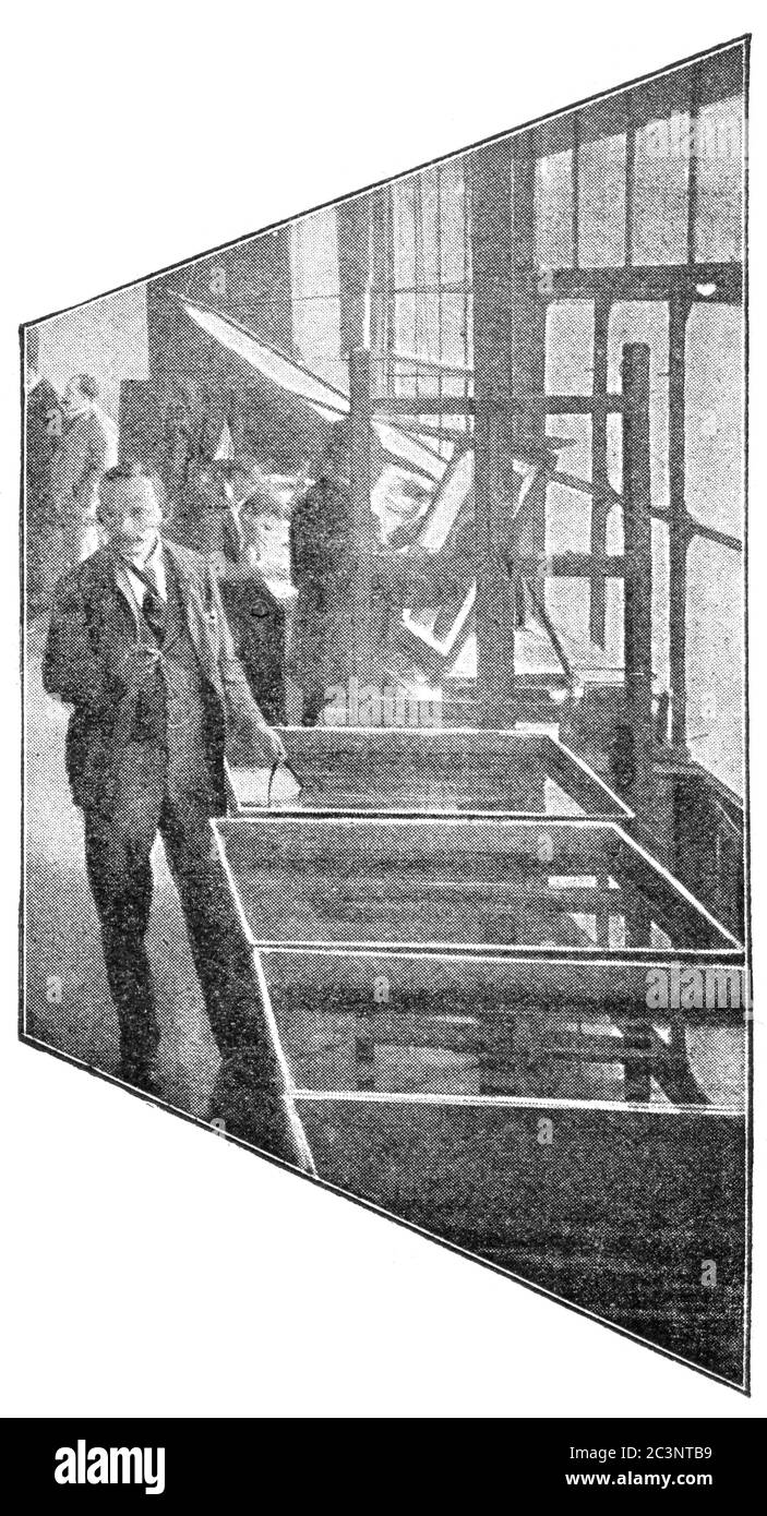 Atelier d'héliographie de Meisenbach Riffarth & Co. Illustration du XIXe siècle. Fond blanc. Banque D'Images