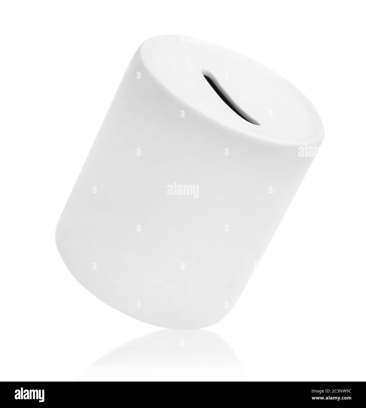 banc de porc en céramique isolé sur fond blanc Banque D'Images