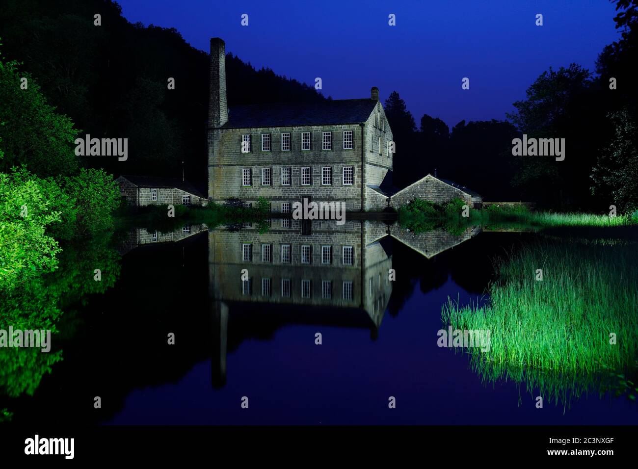 Gibson Mill, dans le pont Hebden, West Yorkshire, est une propriété appartenant à la National Trust Banque D'Images