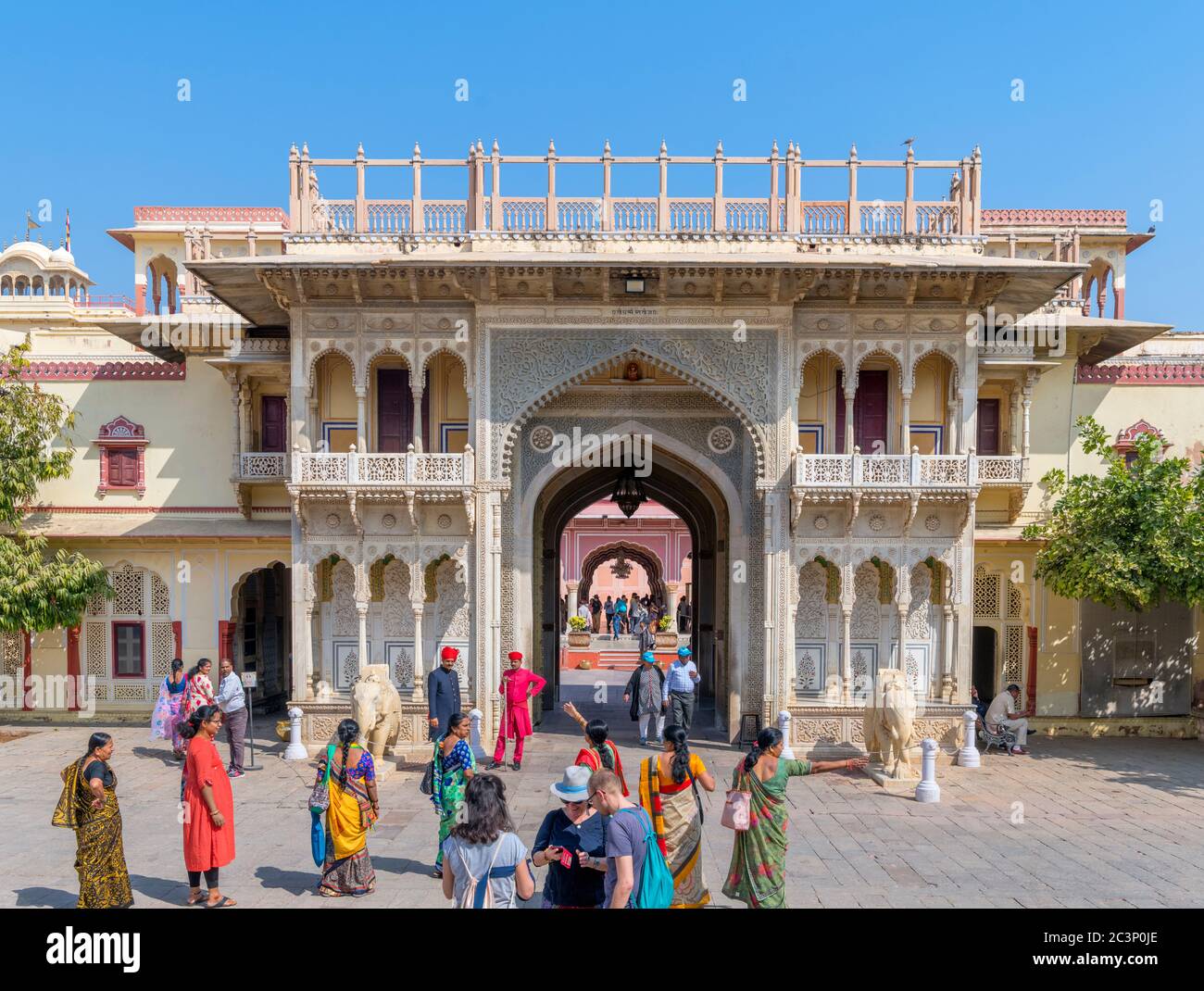 Le Palais de la ville, la vieille ville, Jaipur, Rajasthan, Inde Banque D'Images
