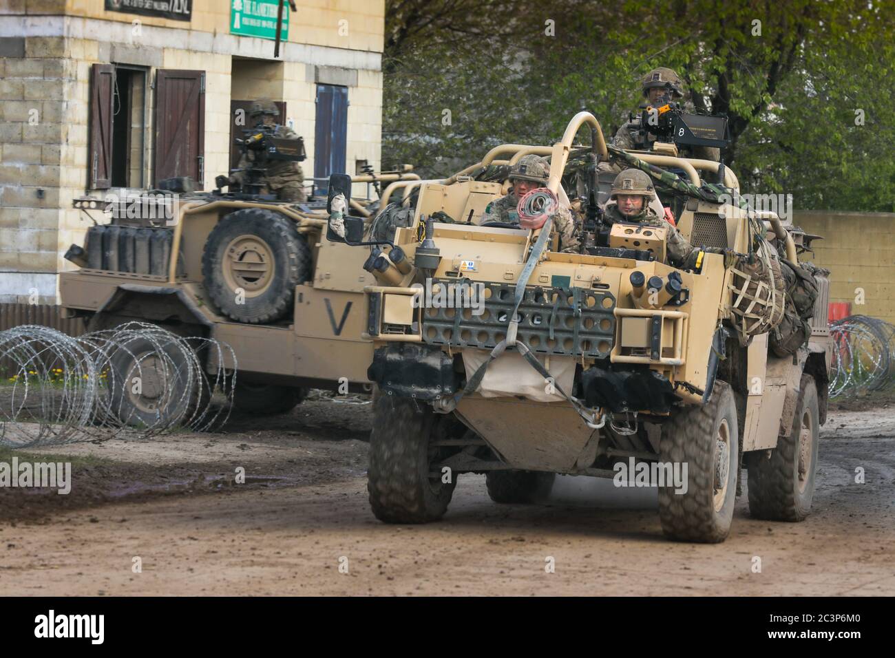 3e Bataillon, parachute Regiment, entraînement au village de Copehill Down, sur la plaine de Salisbury, Wiltshire, Angleterre, Royaume-Uni Banque D'Images