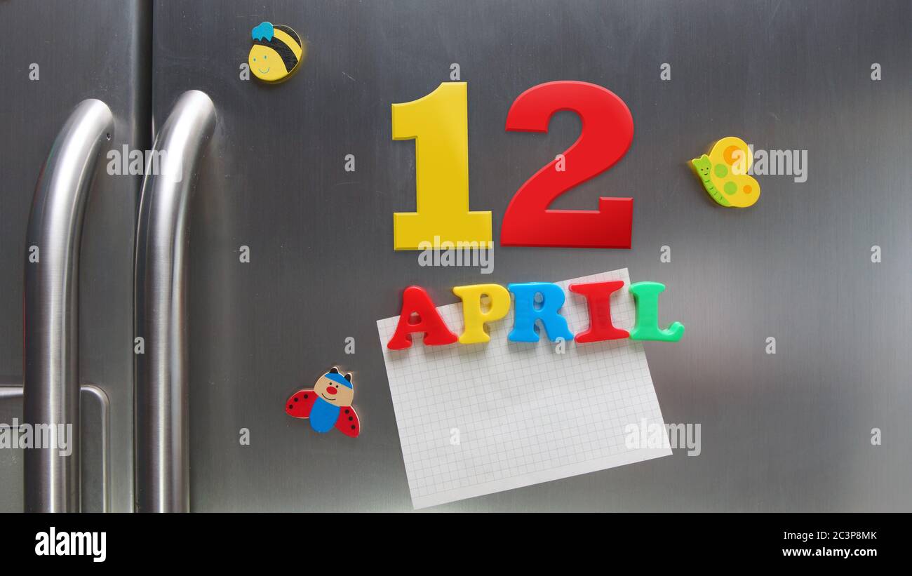 Calendrier du 12 avril Banque de photographies et d'images à haute résolution - Alamy