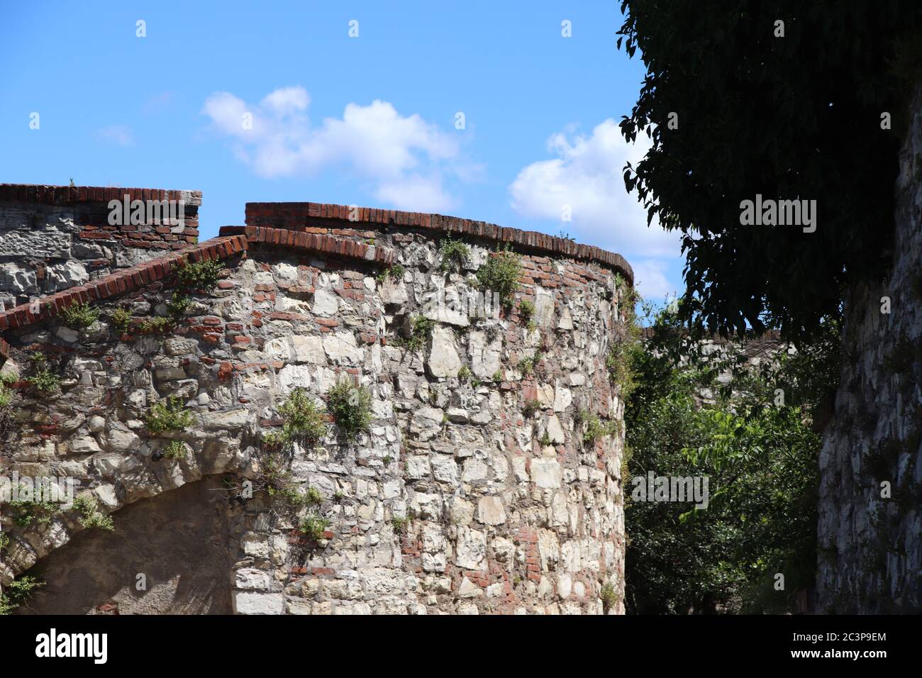 Ancien château de Brescia, une ville dans le nord de l'Italie Banque D'Images
