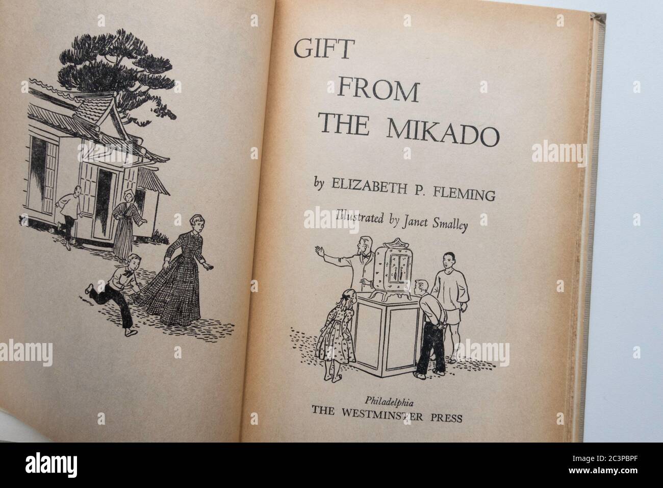 « Gift from the Mikado » est un lecteur hebdomadaire du Club du livre pour enfants 1958, aux États-Unis Banque D'Images