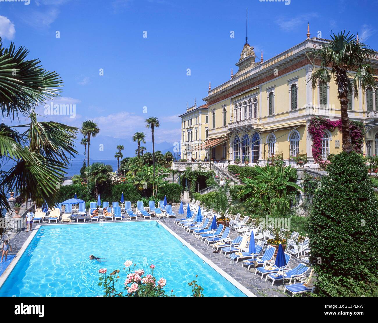 Grand Hotel Villa Serbelloni, Bellagio, province de Côme, région Lombardie, Italie Banque D'Images