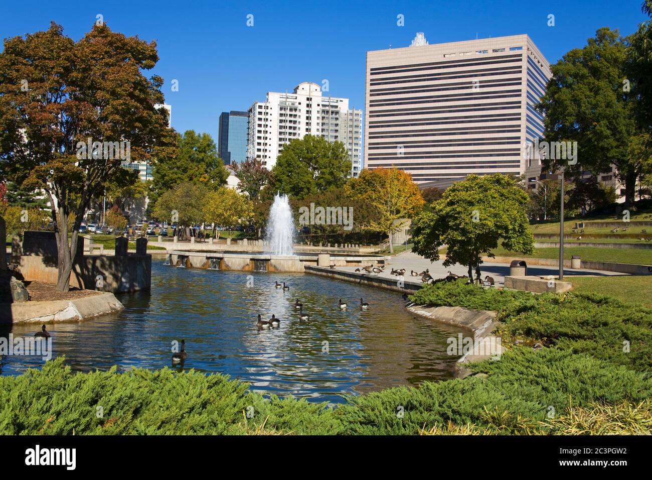 Parc Marshall, Charlotte, North Carolina, USA Banque D'Images