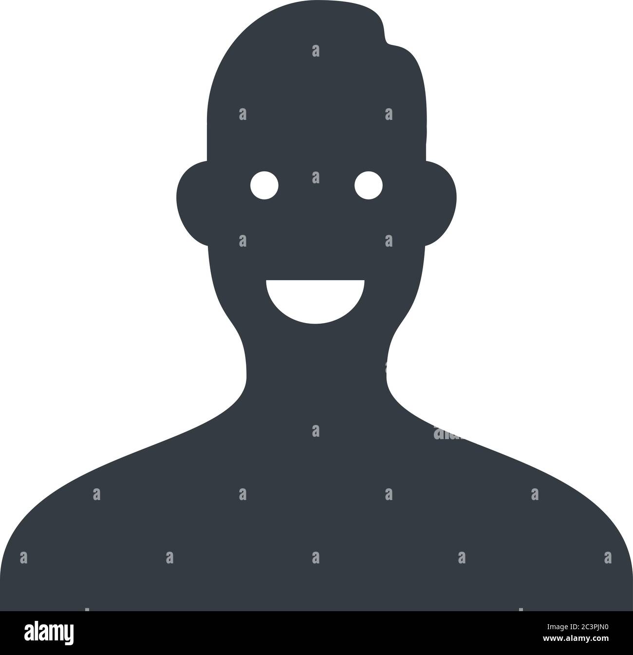 Illustration isolée plate de l'icône vecteur Avatar utilisateur Illustration de Vecteur