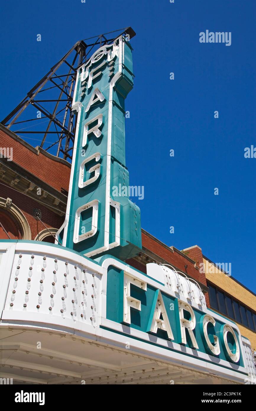 Fargo Theatre sur Broadway Street, Fargo, Dakota du Nord, USA Banque D'Images