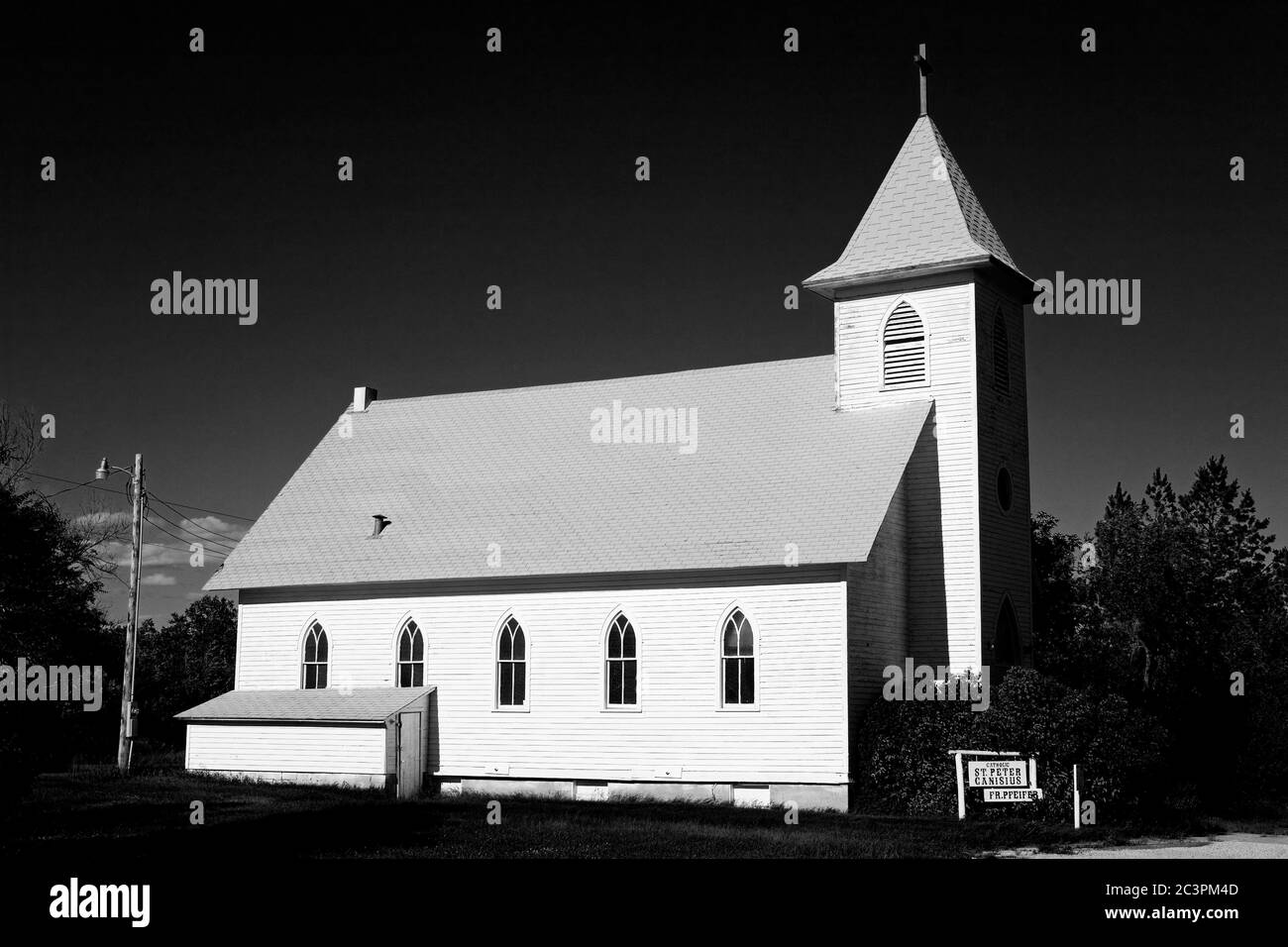 Église Saint Pierre Canisius à Grassy Butte, Dakota du Nord, USA Banque D'Images