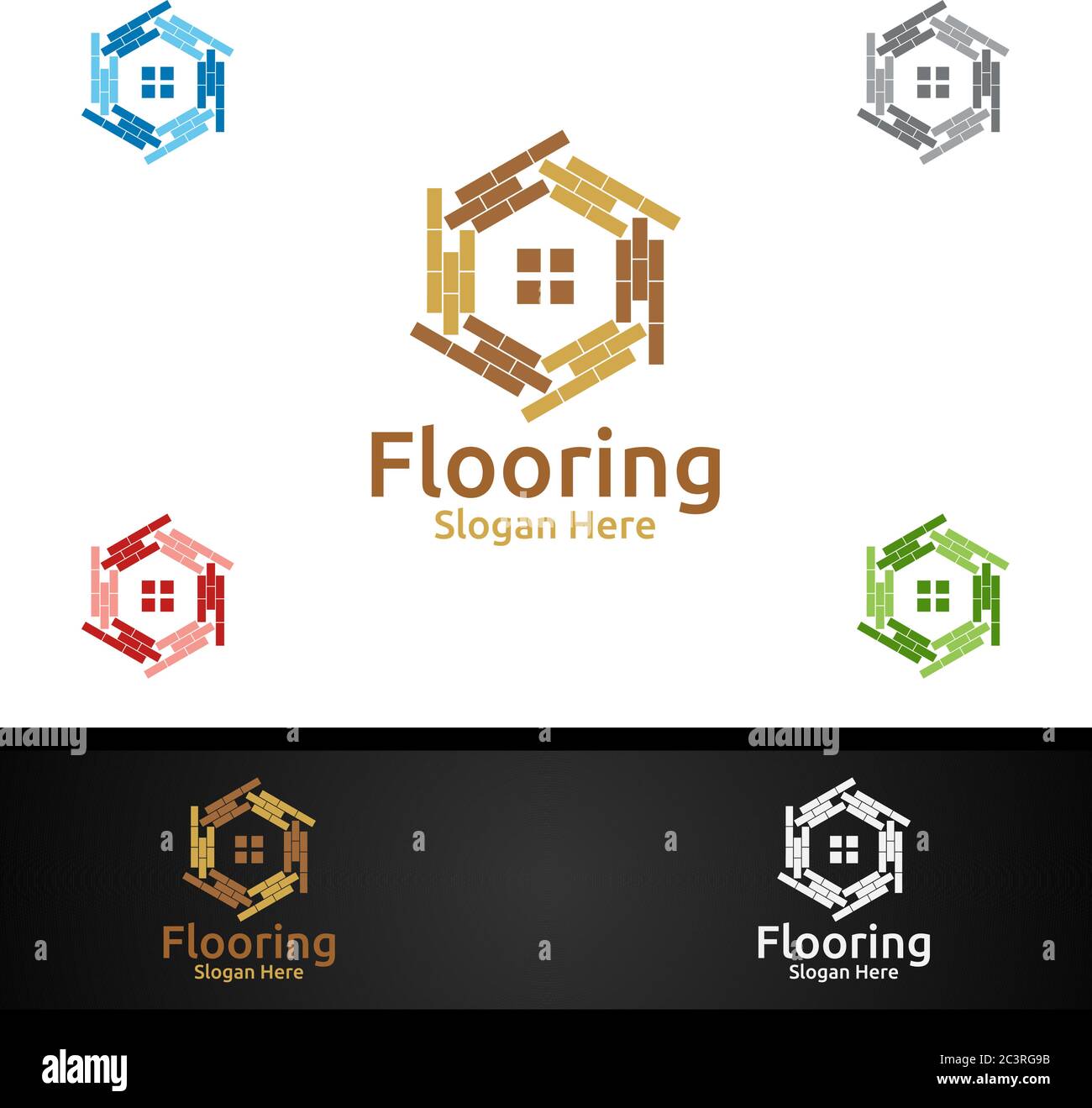 Logo parquet pour parquet bois ou vinyle Granite bois de feuillus titre Vector Design Illustration de Vecteur