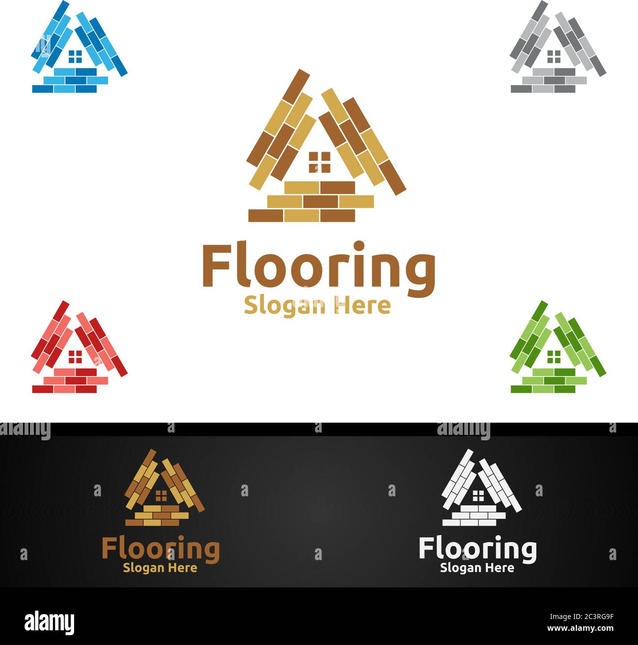 Logo parquet pour parquet bois ou vinyle Granite bois de feuillus titre Vector Design Illustration de Vecteur