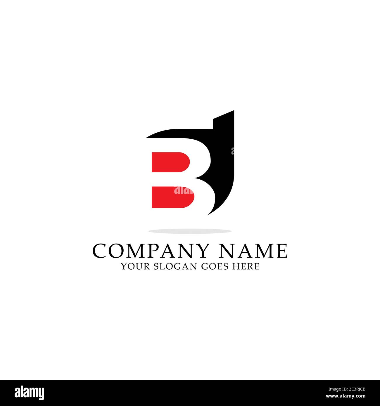 Logo BD négatif espace, inspiration BD nom de lettre logo Illustration de Vecteur