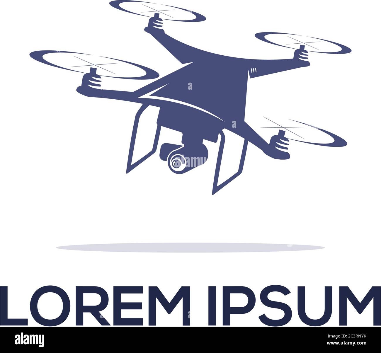 modèle de logo de véhicule aérien, inspiration de logo de drone, jeu d'icônes de drone Illustration de Vecteur