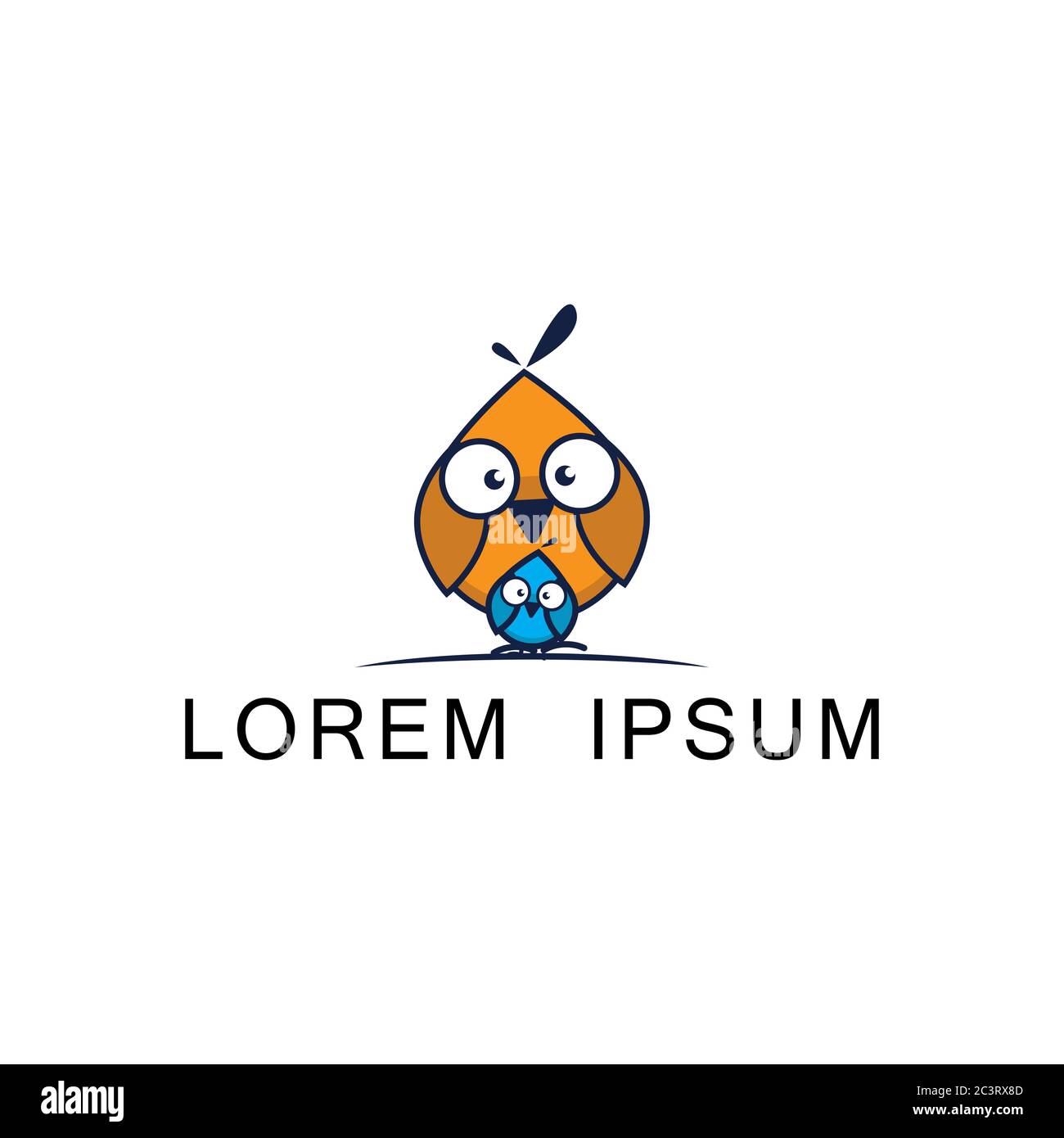 inspiration pour le logo de la mère et de l'enfant, logo de l'oiseau, vecteur animal de la famille d'amour Illustration de Vecteur