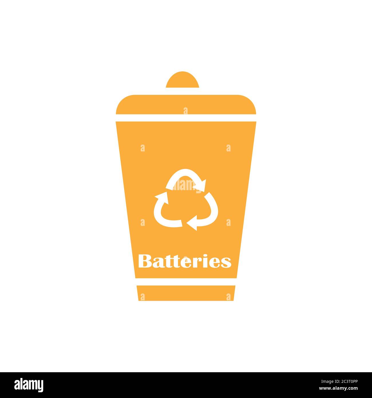 Tri des déchets de batterie - séparation des matériaux, tri zéro déchet Illustration de Vecteur