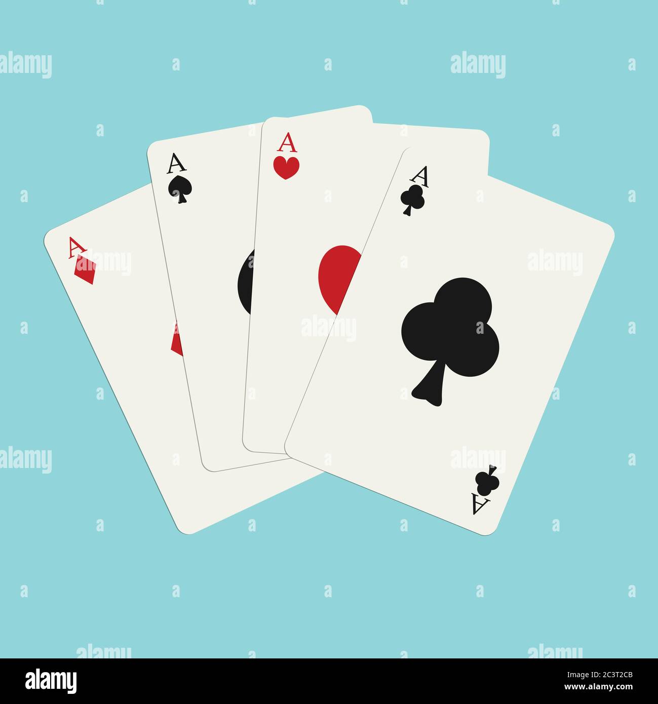 Cartes à jouer Vector four Aces Illustration de Vecteur