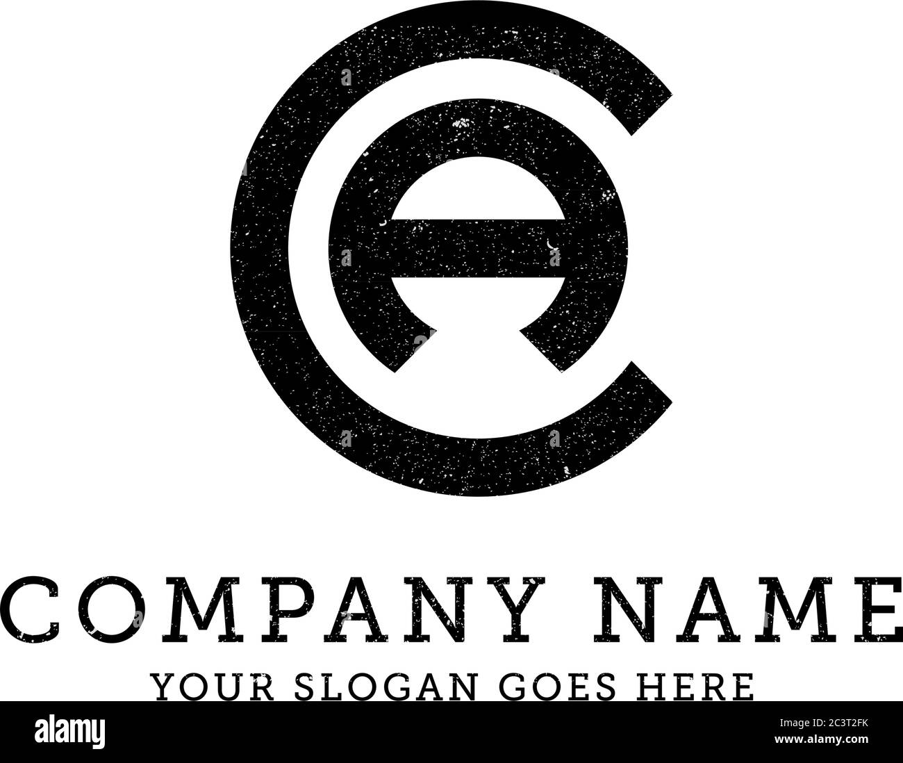 Modèle DE logo COMMERCIAL CA, illustration vectorielle CA Illustration de Vecteur