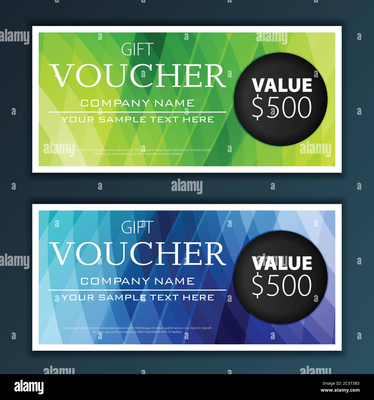 Modèle de chèque cadeau Illustration de Vecteur