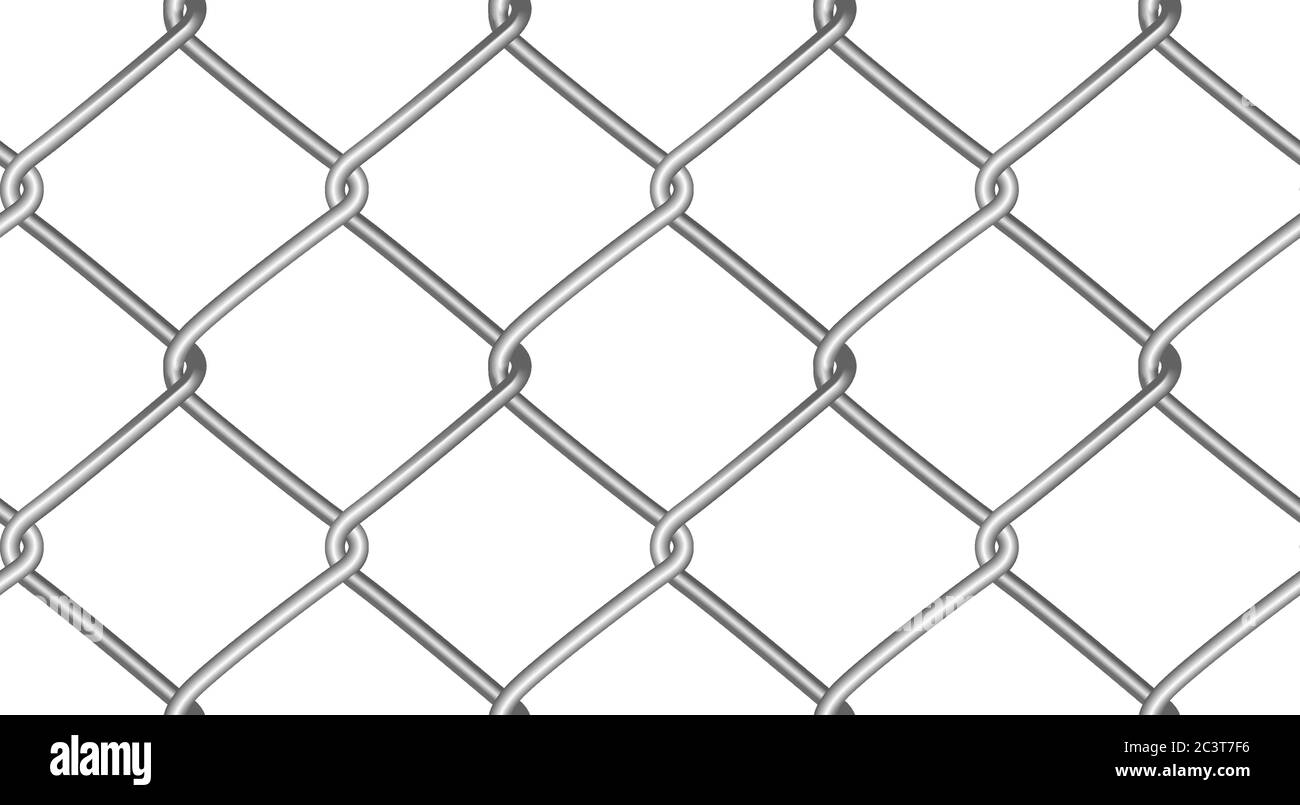 Filet sans couture. Texture géométrique réaliste. Élément de conception graphique pour le contexte du site Web, le catalogue. Paroi en fil d'acier sur blanc. Vecteur Illustration de Vecteur