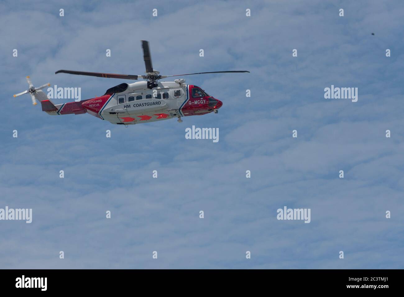 Hélicoptère de garde-côtes Royaume-Uni Banque D'Images