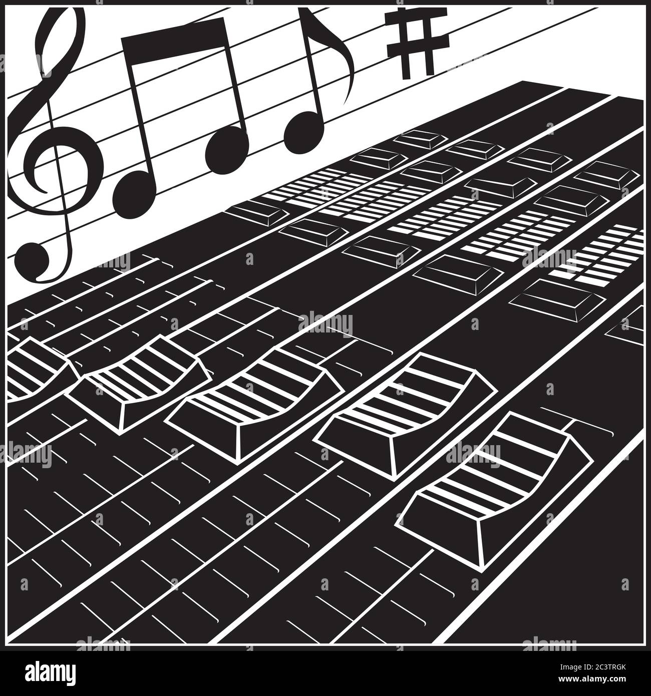 Illustration vectorielle stylisée sur un thème d'enregistrement sonore en studio. Support ou panneau de commande DJ, égaliseur. Illustration de Vecteur